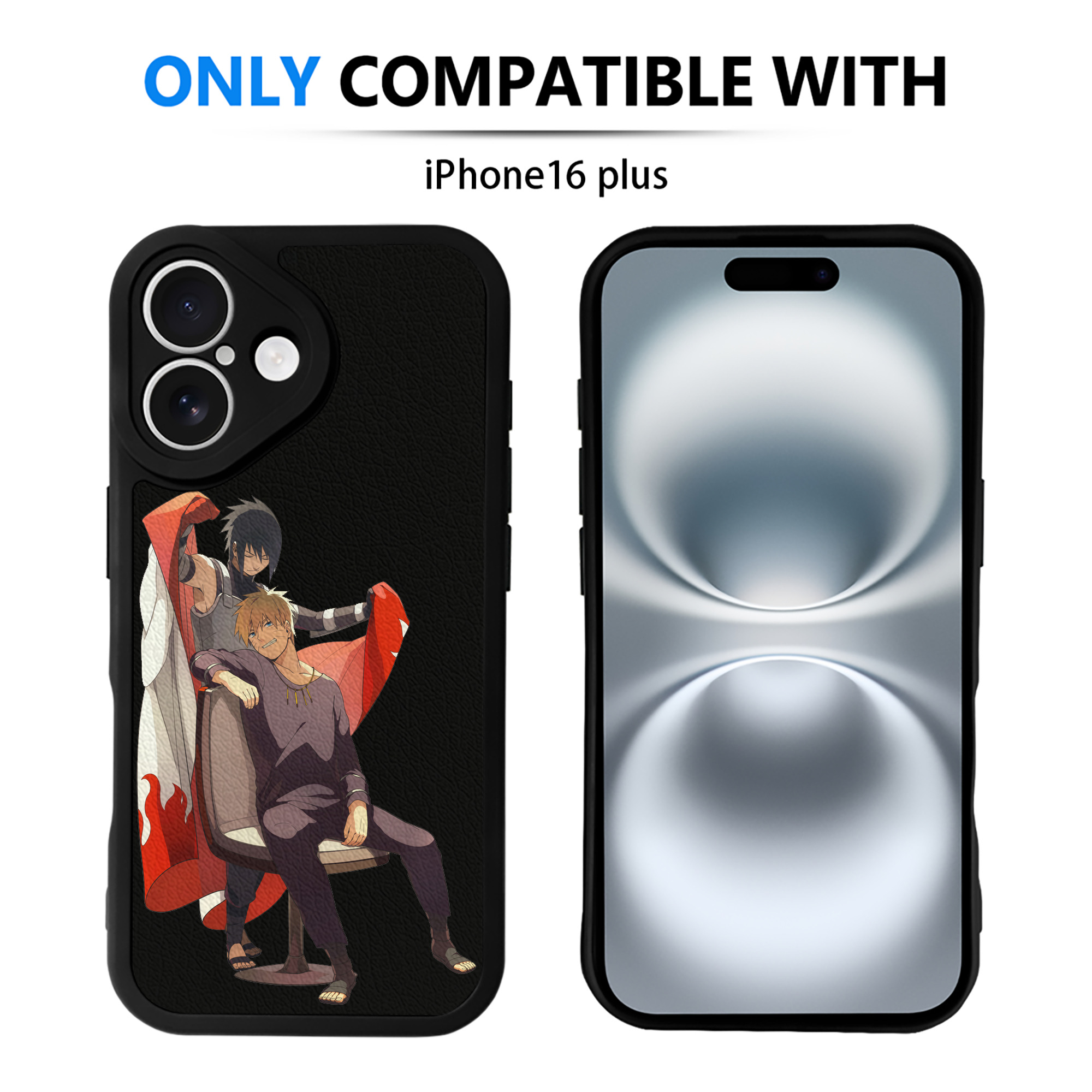 （画像用） NARUTO -ナルト- うずまき ナルト Uzumaki Naruto 【iPhone 16シリーズ対応】シリコンスマホケース（レザー調） 材質：シリコン